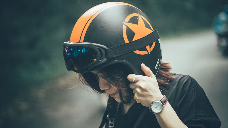 Helmet wearing