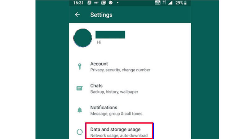 Whatsapp settings