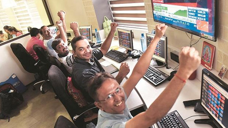 Sensex rallies 3,000 pts