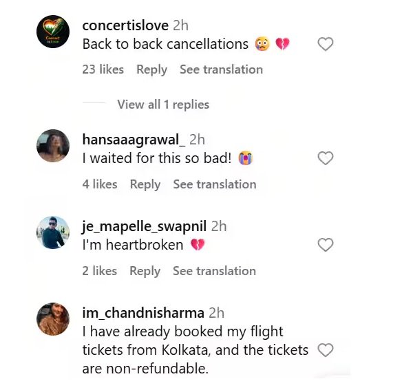 Shakira concert postponed