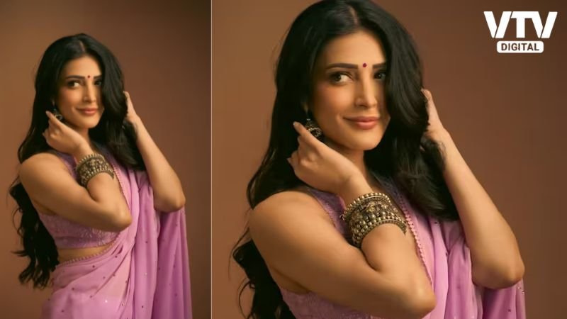 Shruti Haasan saree look (3)