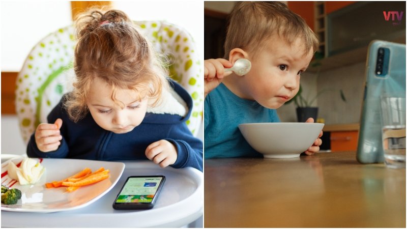 child with mobile